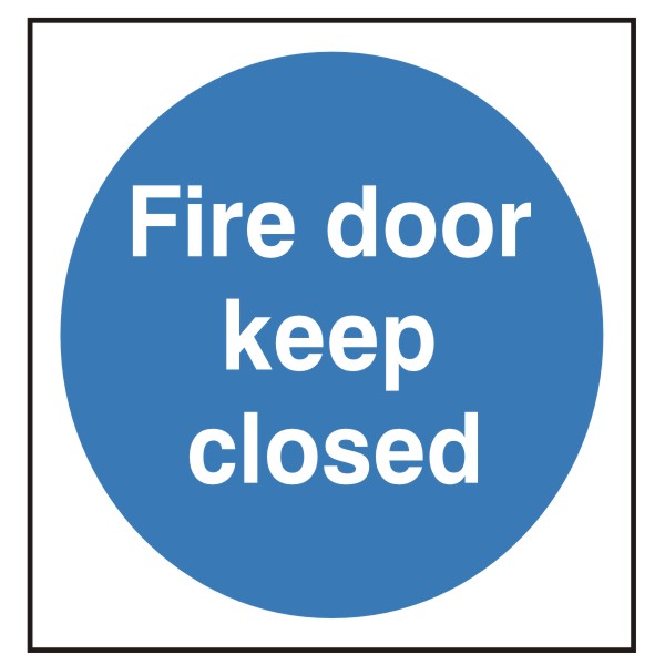 Fire Door Keep Closed Signs 100mm x 100mm